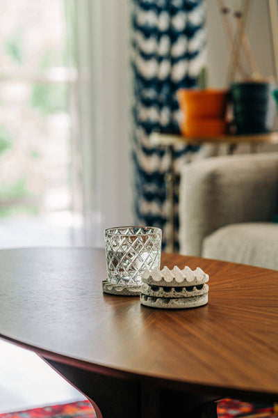 Concrete Coasters - White Terrazzo