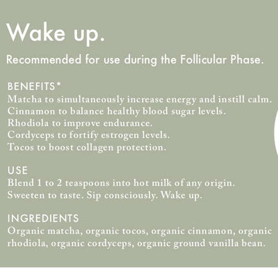 Matcha Adaptogenic Cycle Blend for Tonics Smoothies Lattes