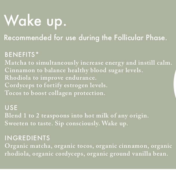 Matcha Adaptogenic Cycle Blend for Tonics Smoothies Lattes