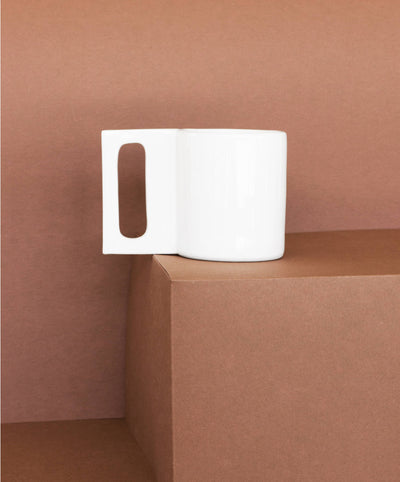 Gloss White Geo Mug