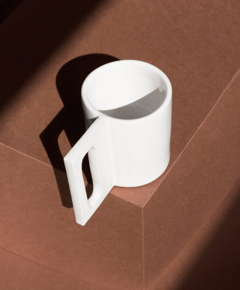 Gloss White Geo Mug