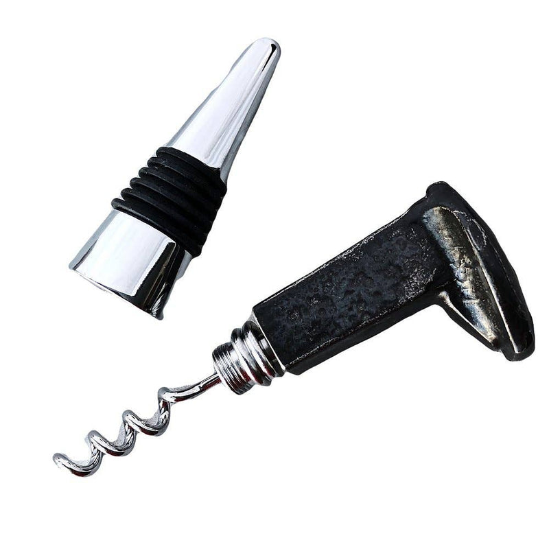 Railroad Spike Stopper and Corkscrew