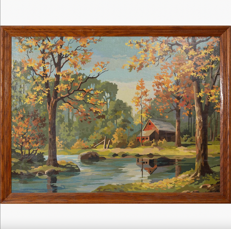 GRA0026 Lake Landscape Painting