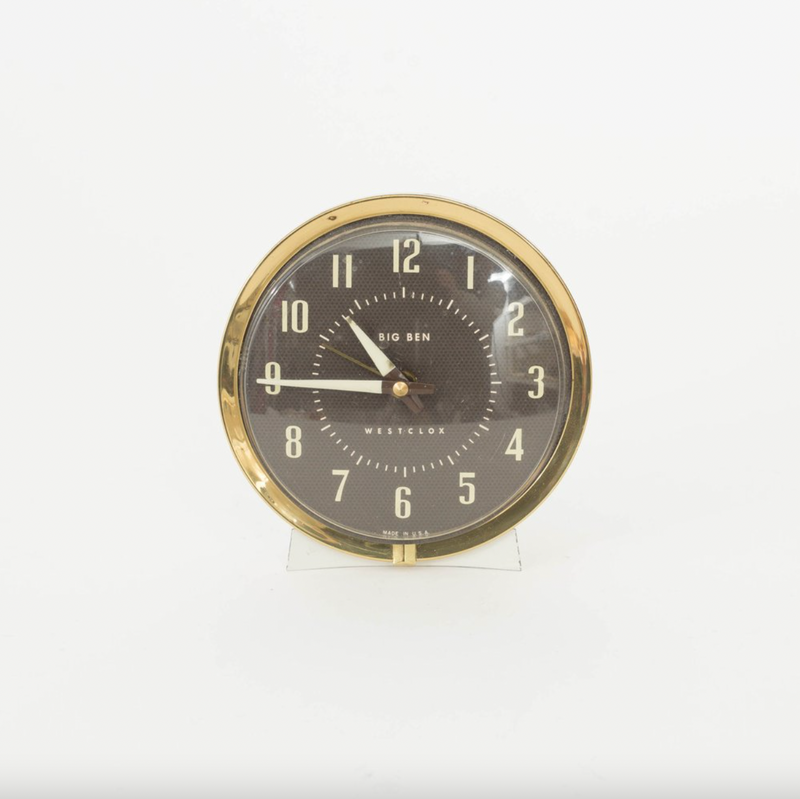 HOM0524 Gold and White Clock